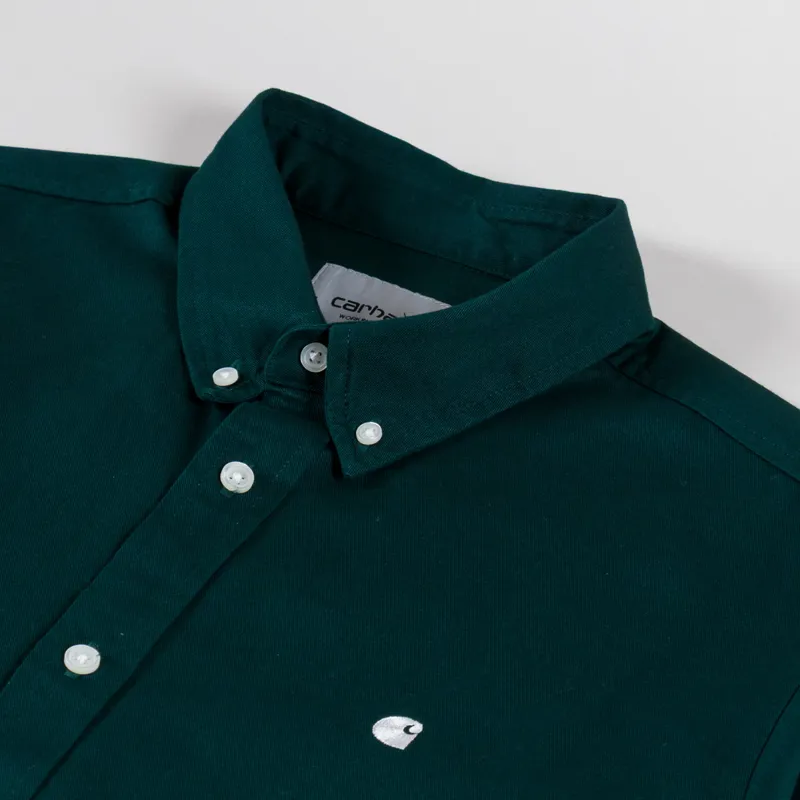 Carhartt WIP Long Sleeve Madison Shirt Dark Fir Wax-4