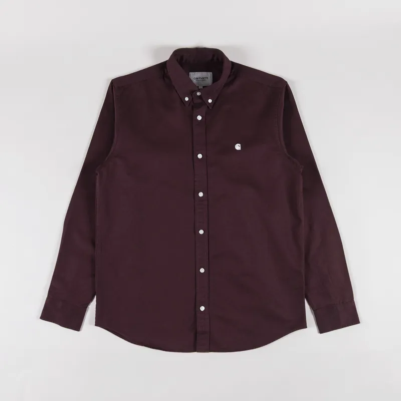 Carhartt WIP Long Sleeve Madison Shirt Palisander Wax