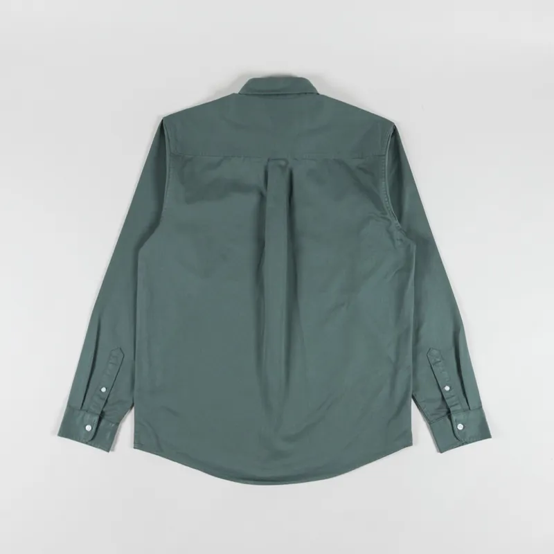 Carhartt WIP Long Sleeve Madison Shirt Velvet Green White-1