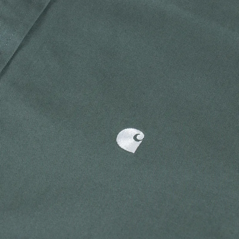 Carhartt WIP Long Sleeve Madison Shirt Velvet Green White-5