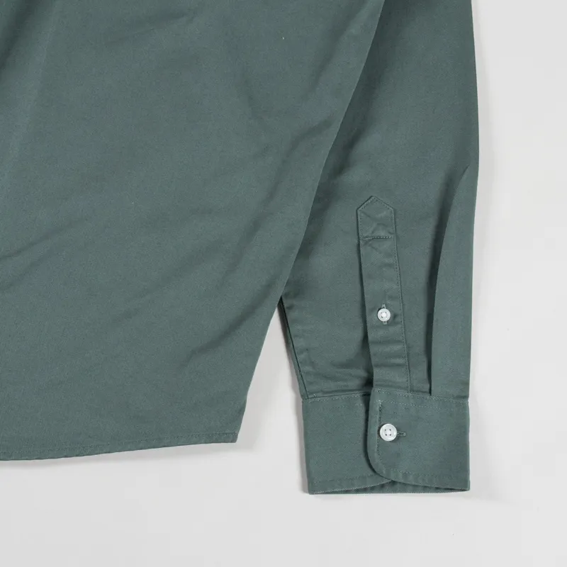 Carhartt WIP Long Sleeve Madison Shirt Velvet Green White-8