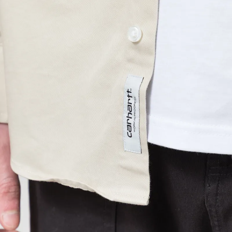 Carhartt WIP Long Sleeve Madison Shirt Stone White-6