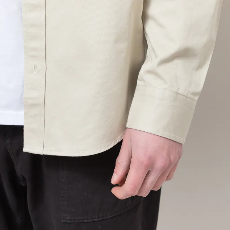 Carhartt WIP Long Sleeve Madison Shirt Stone White-7