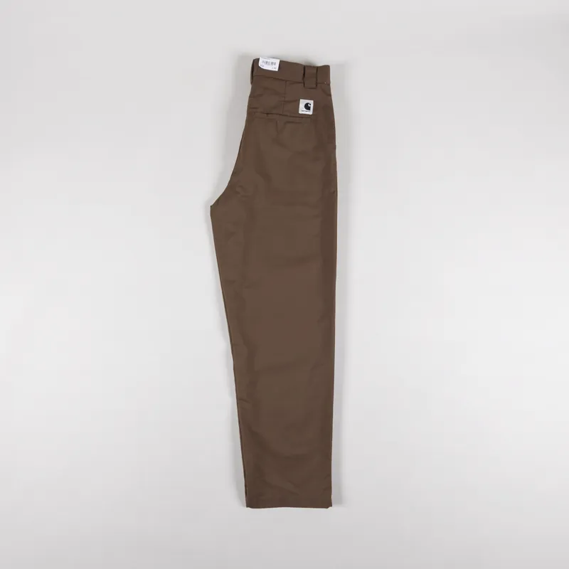 Carhartt WIP Womens Master Pant Chocolate Rinsed Dunmore Twill-6