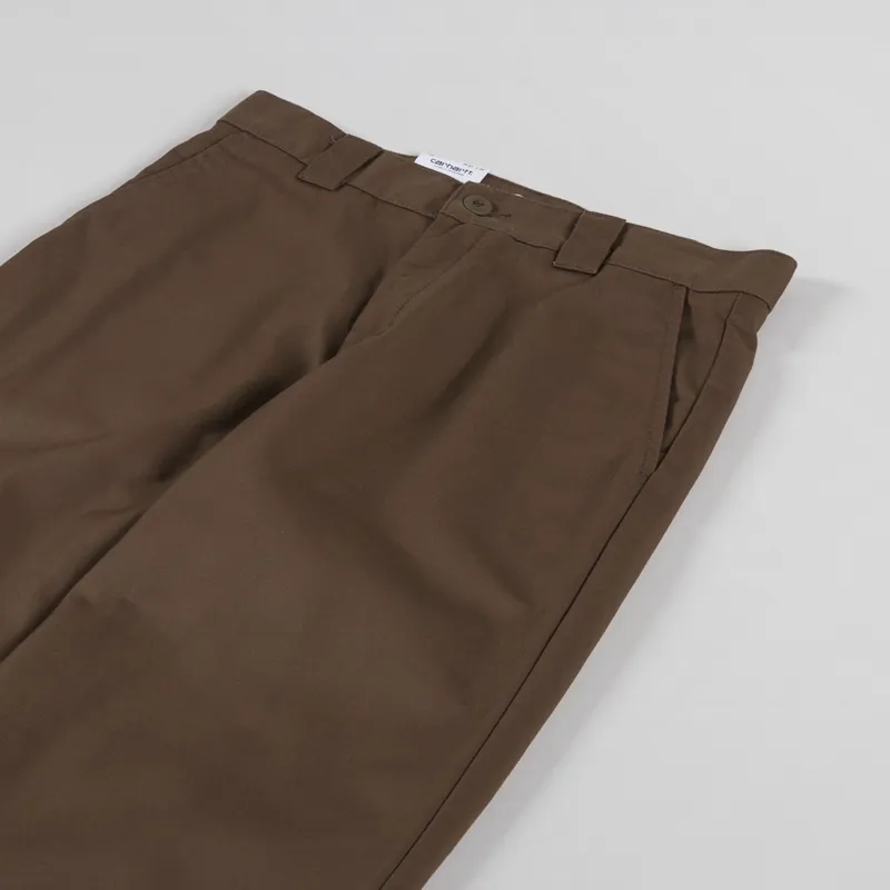 Carhartt WIP Womens Master Pant Chocolate Rinsed Dunmore Twill-8