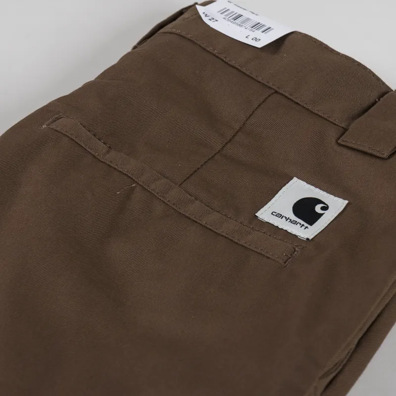 Carhartt WIP Womens Master Pant Chocolate Rinsed Dunmore Twill-11