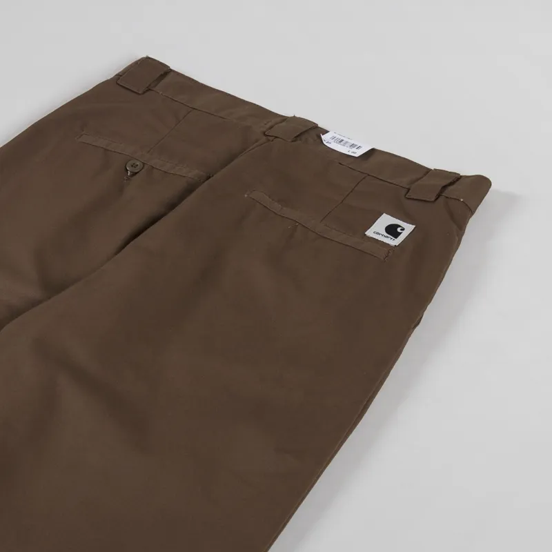 Carhartt WIP Womens Master Pant Chocolate Rinsed Dunmore Twill-7