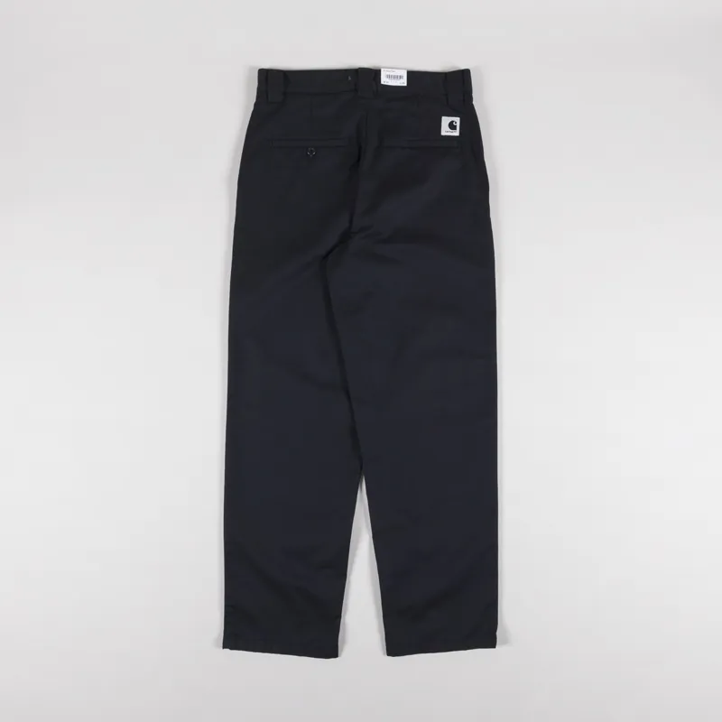 Carhartt WIP Womens Master Pant Black Rinsed Dunmore Twill-4