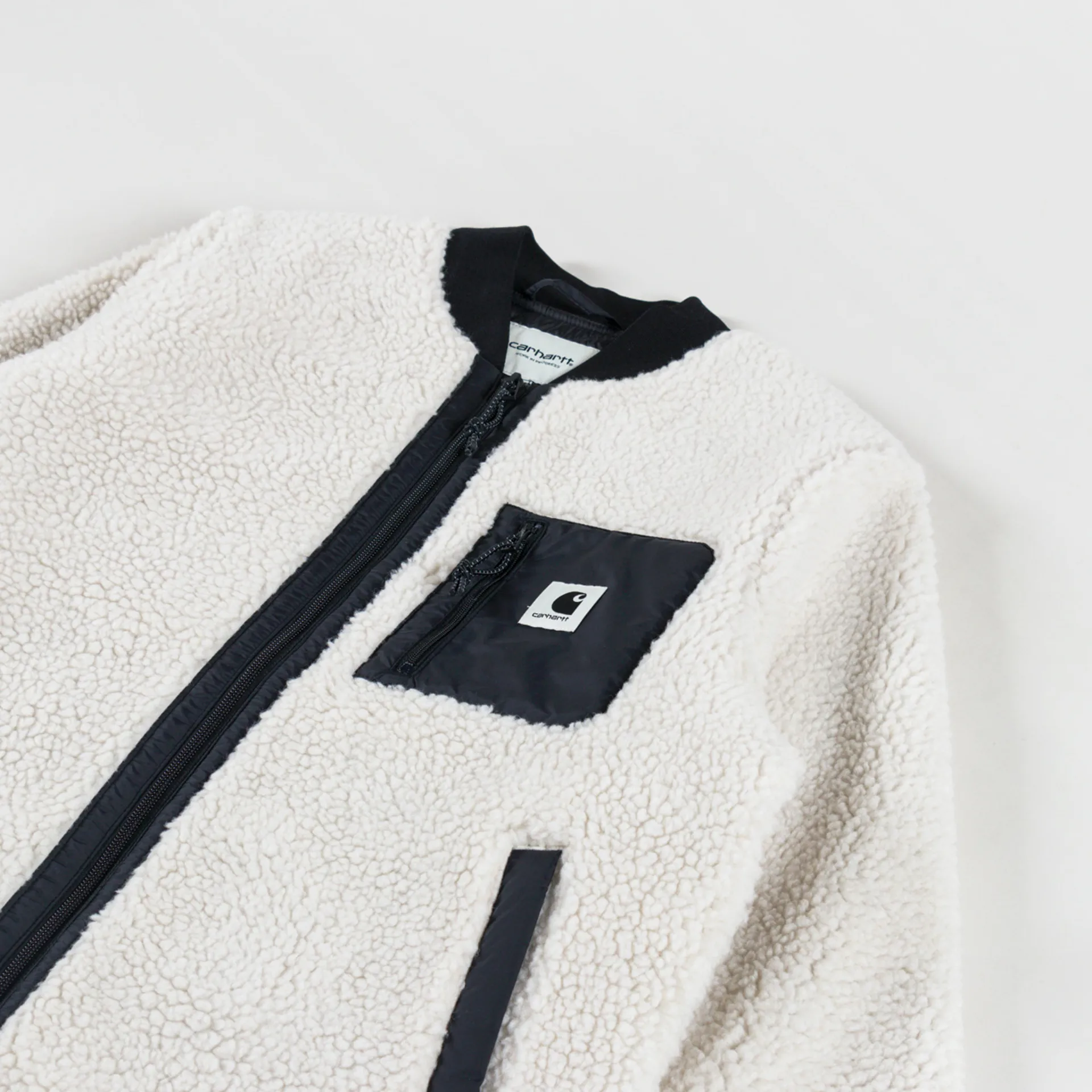 Carhartt WIP Womens Janet Fleece Liner Jacket Moonbeam Black