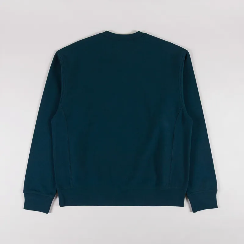 Carhartt WIP American Script Sweat Deep Lagoon-1