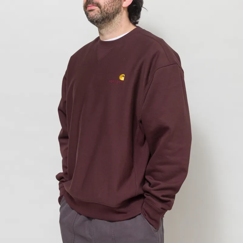 Carhartt WIP American Script Sweat Palisander-2