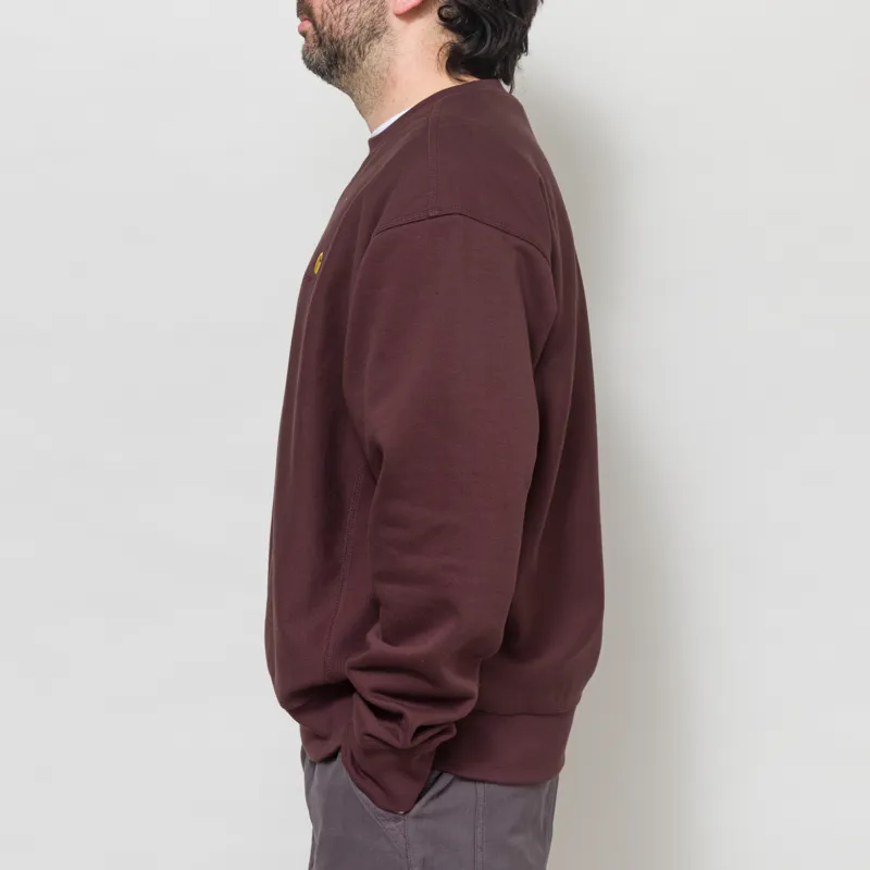 Carhartt WIP American Script Sweat Palisander-3