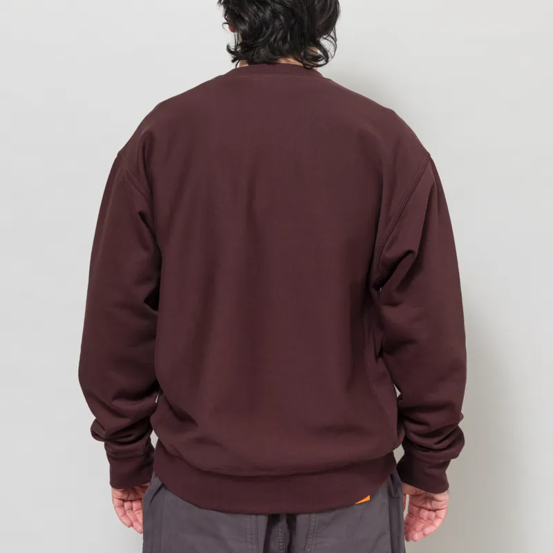 Carhartt WIP American Script Sweat Palisander-4