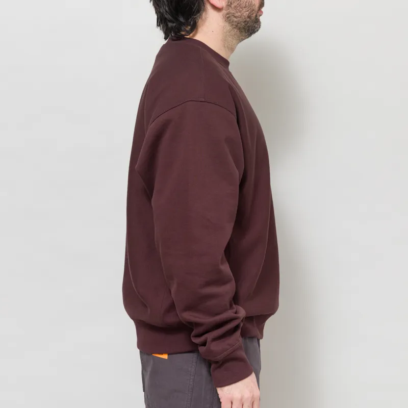 Carhartt WIP American Script Sweat Palisander-5