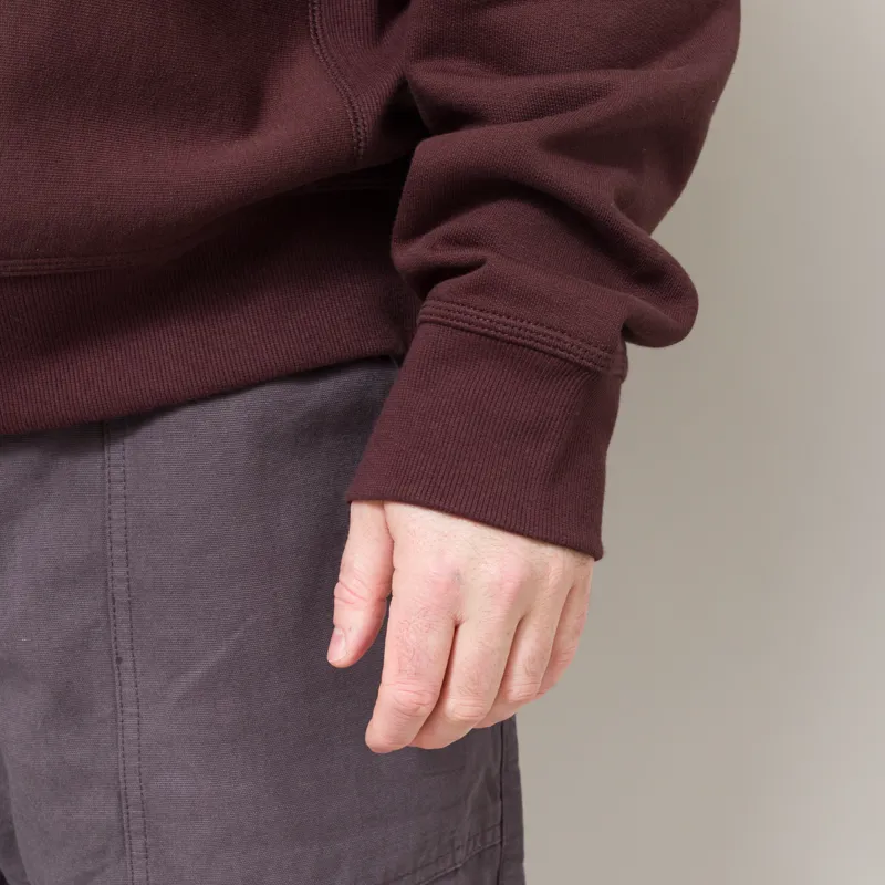 Carhartt WIP American Script Sweat Palisander-8