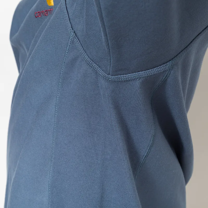 Carhartt WIP American Script Sweat Office Blue-9