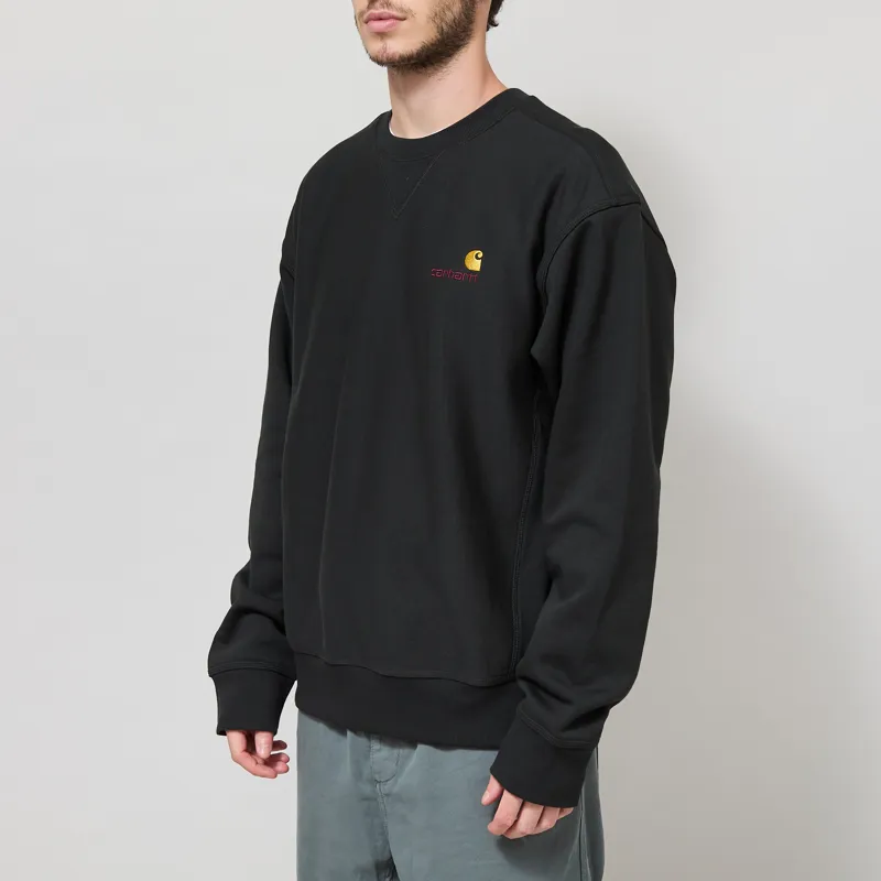 Carhartt WIP American Script Sweat Raven-1