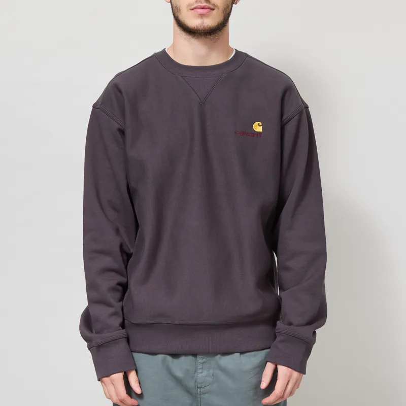Carhartt WIP American Script Sweat Graphite