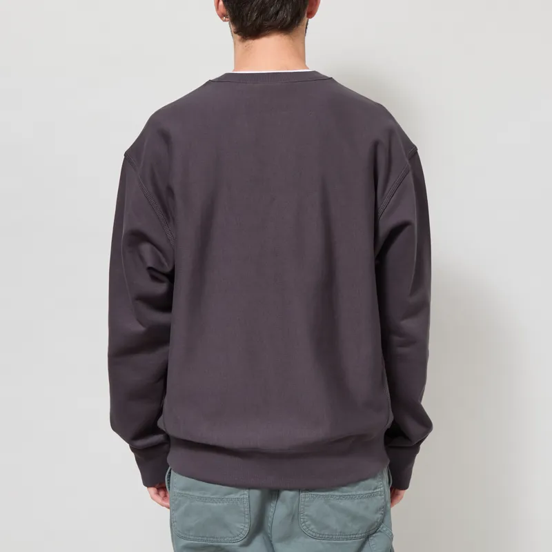 Carhartt WIP American Script Sweat Graphite-2