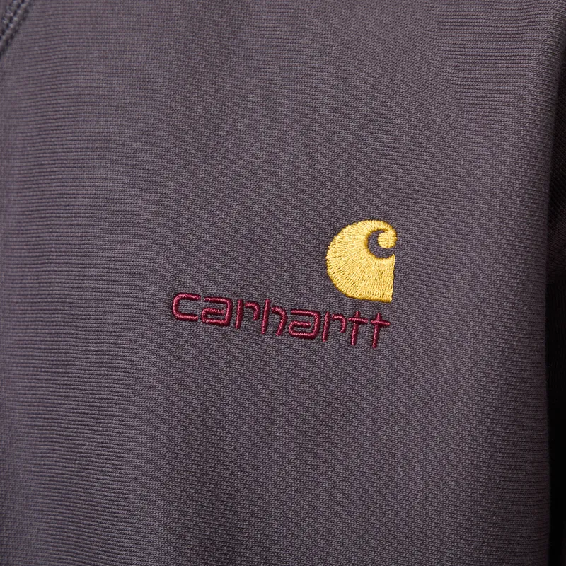 Carhartt WIP American Script Sweat Graphite-4