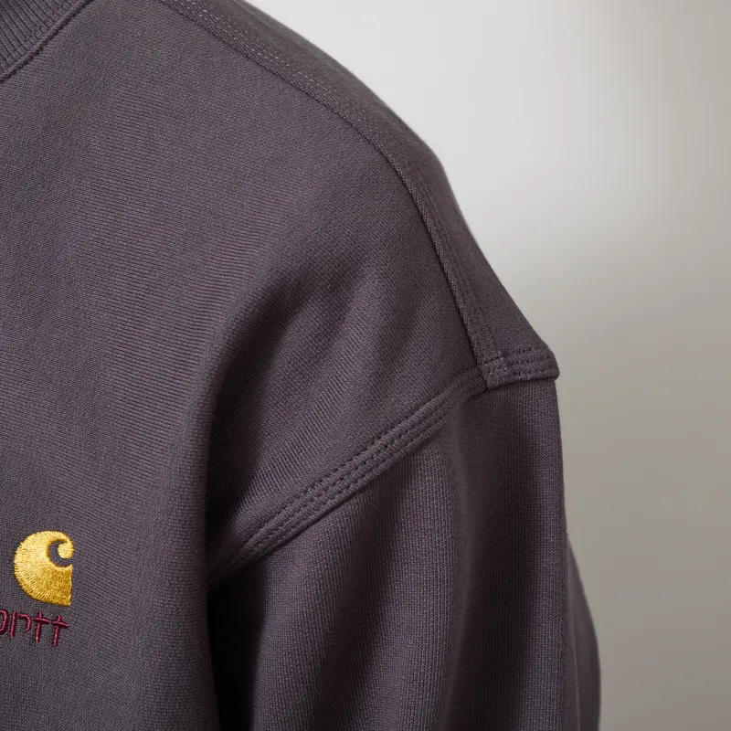 Carhartt WIP American Script Sweat Graphite-5