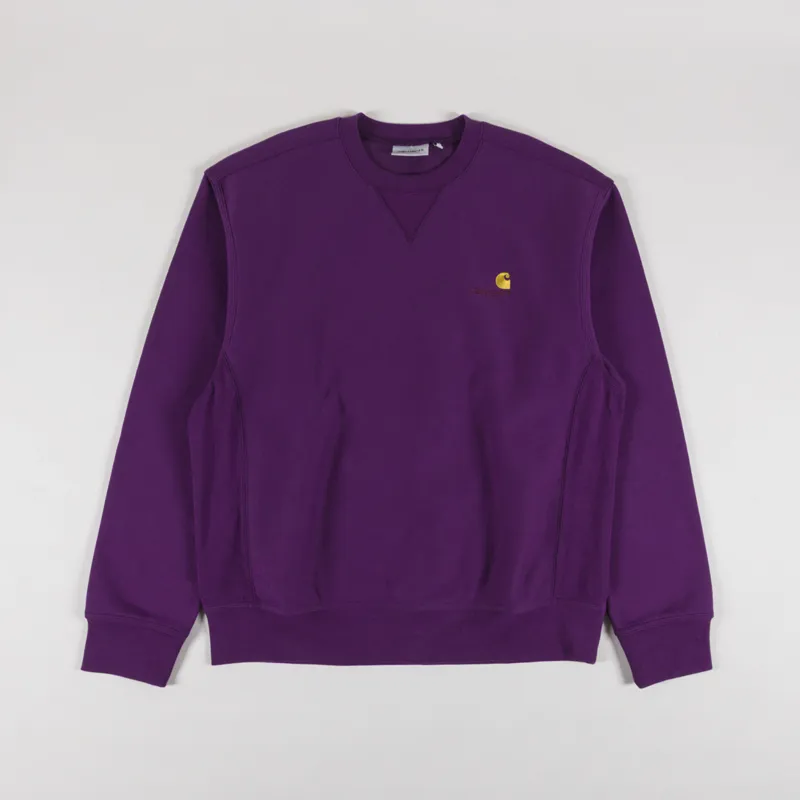 Carhartt WIP American Script Sweat Huckleberry