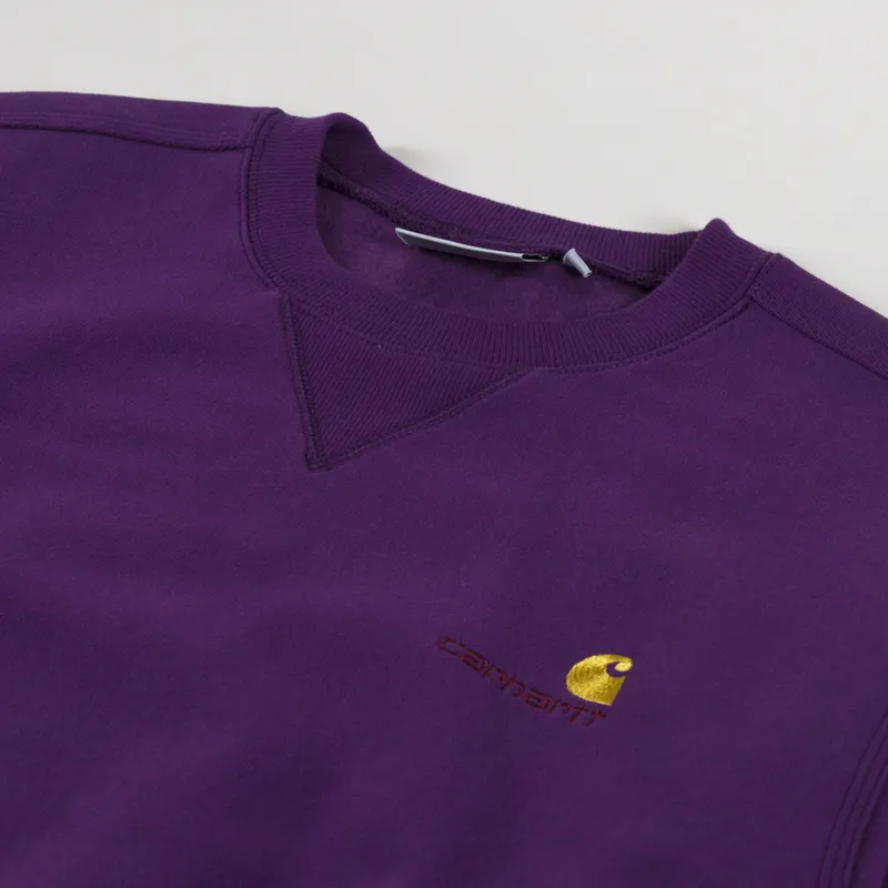 Carhartt WIP American Script Sweat Huckleberry-4