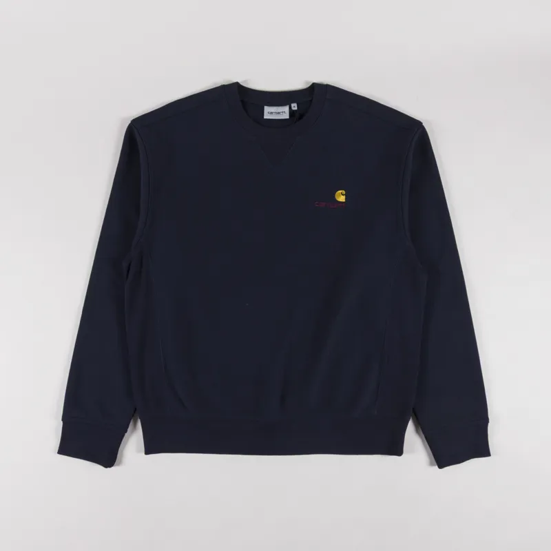 Carhartt WIP American Script Sweat Deep Night
