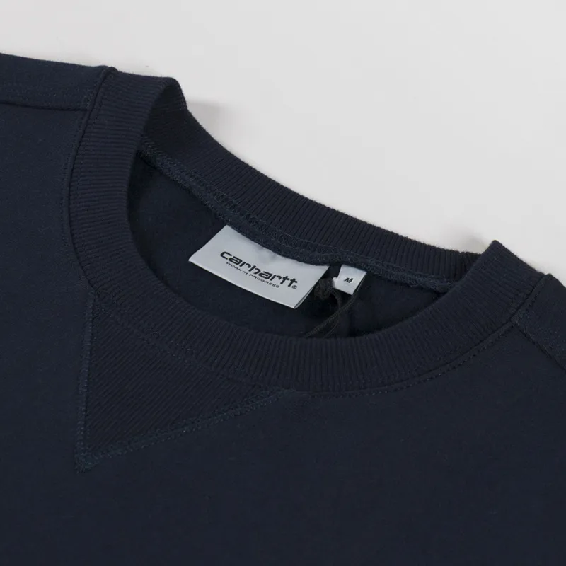 Carhartt WIP American Script Sweat Deep Night-4