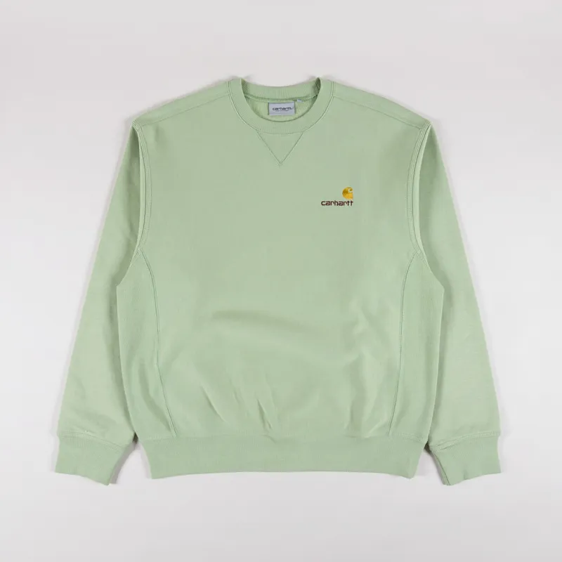Carhartt WIP American Script Sweat Pale Olive