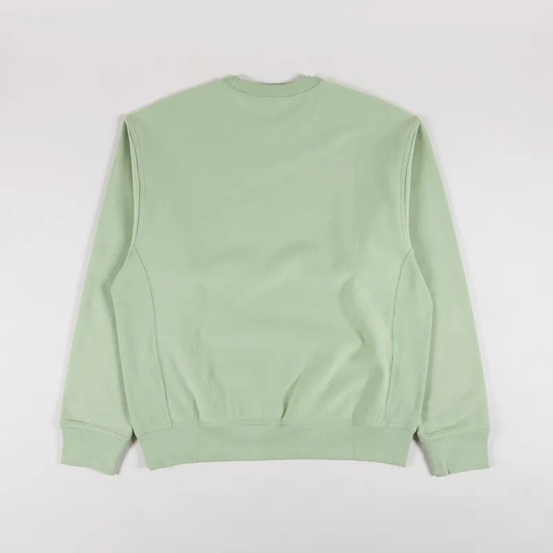 Carhartt WIP American Script Sweat Pale Olive-1