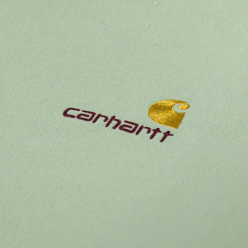 Carhartt WIP American Script Sweat Pale Olive-4