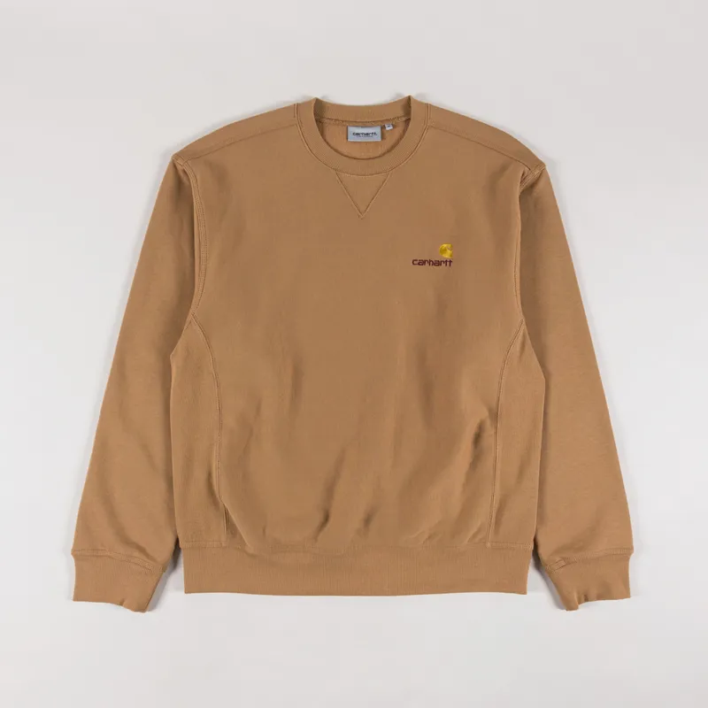Carhartt WIP American Script Sweat Peanut