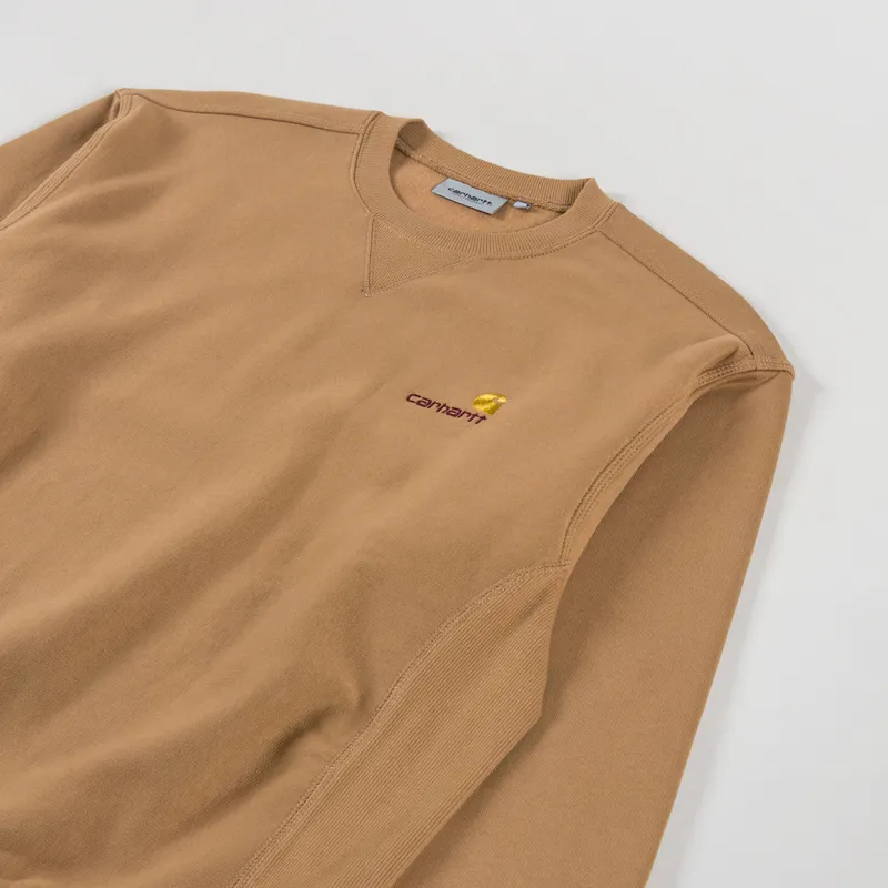 Carhartt WIP American Script Sweat Peanut-2