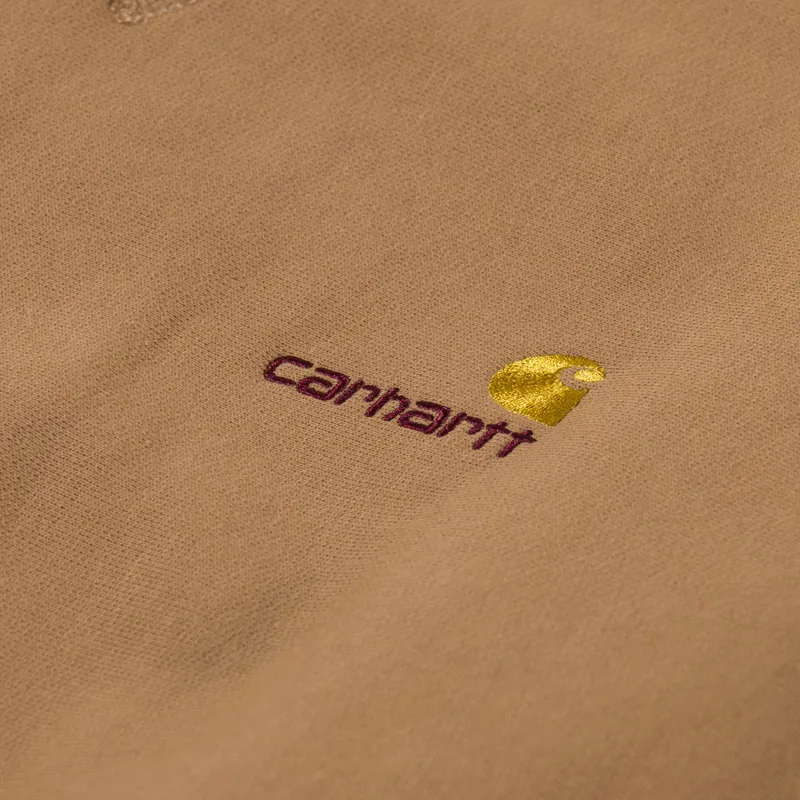 Carhartt WIP American Script Sweat Peanut-4