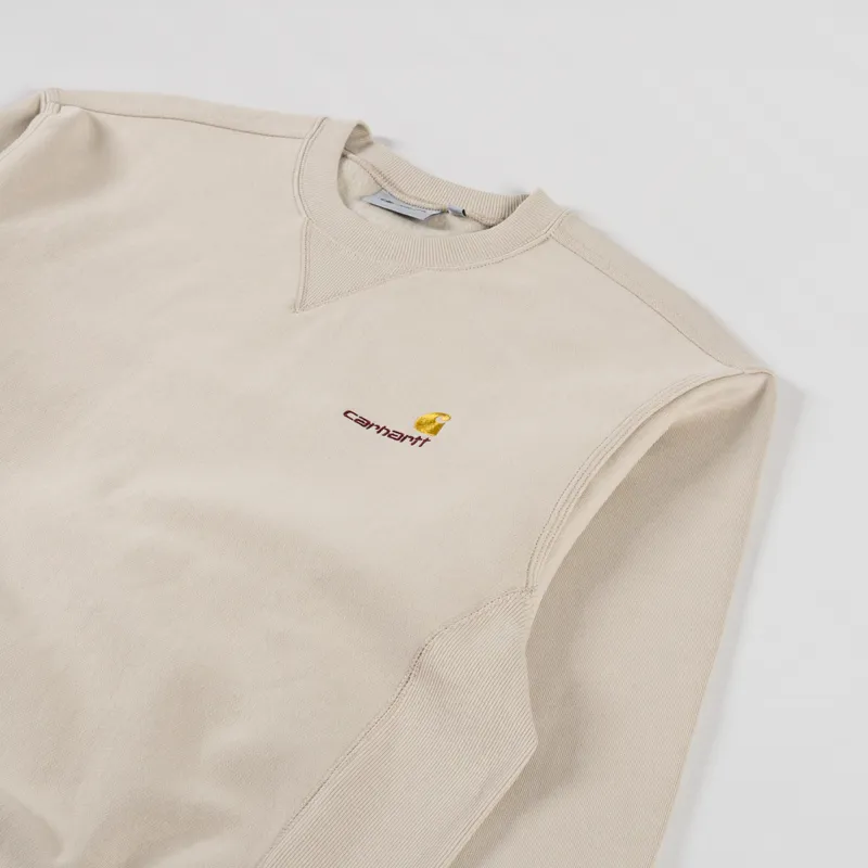 Carhartt WIP American Script Sweat Fleur De Sel-2