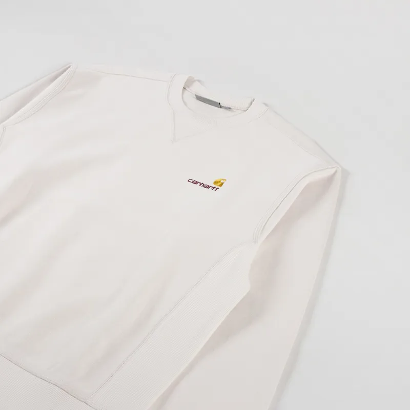 Carhartt WIP American Script Sweat Moonbeam-2