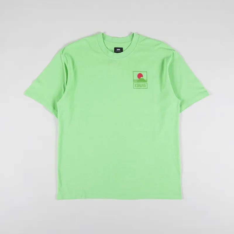 Edwin Sunset On Mt Fuji T Shirt Summer Green
