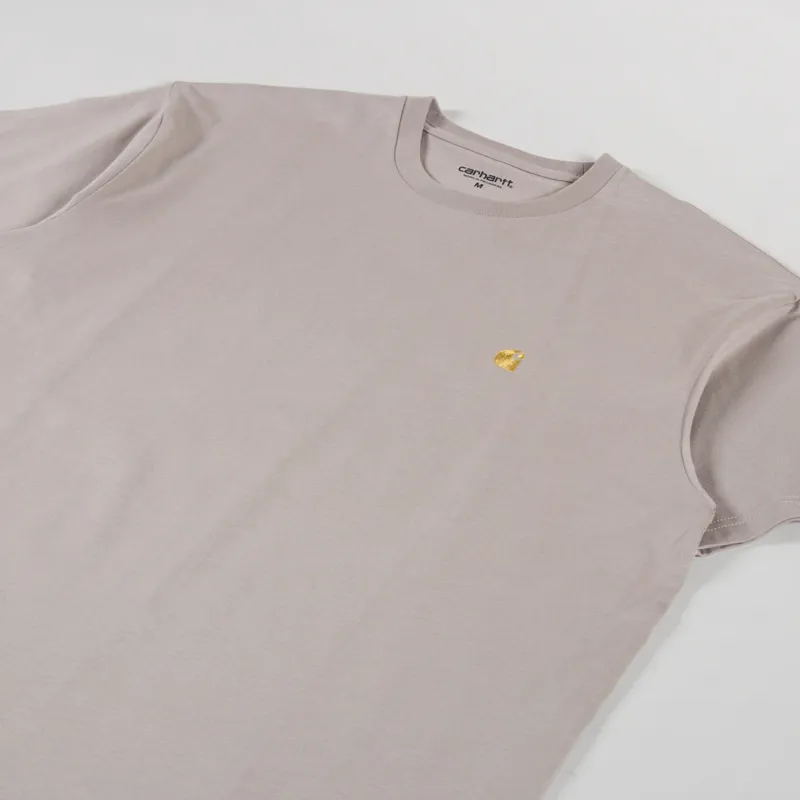 Carhartt WIP Chase T Shirt Dusky Beige Gold-1