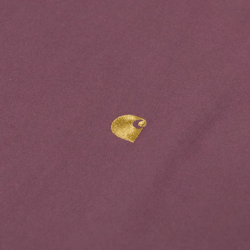 Carhartt WIP Chase T Shirt Dusky Pink Gold-2