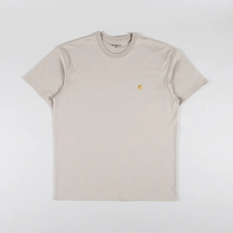 Carhartt WIP Chase T Shirt Fleur De Sel Gold