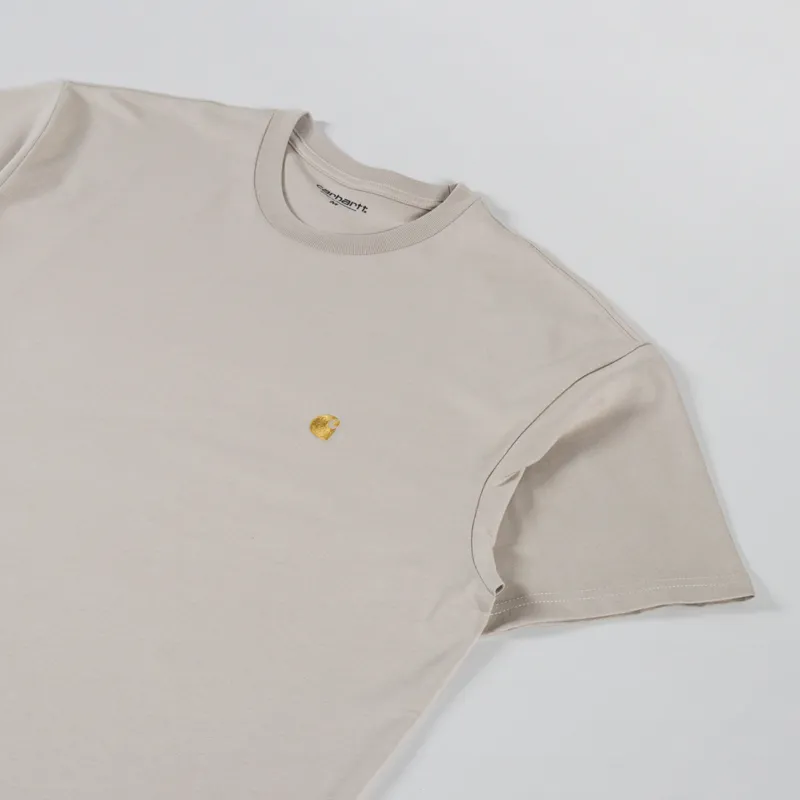 Carhartt WIP Chase T Shirt Fleur De Sel Gold-1