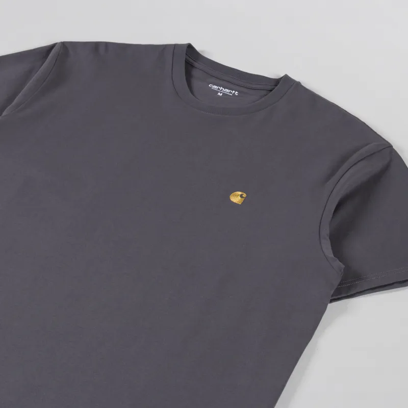 Carhartt WIP Chase T Shirt Porphyry Gold-1