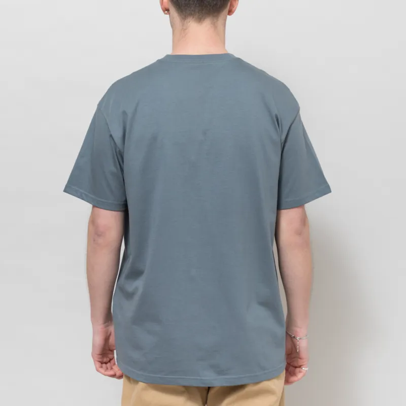 Carhartt WIP Chase T Shirt Cozy Blue Gold-1