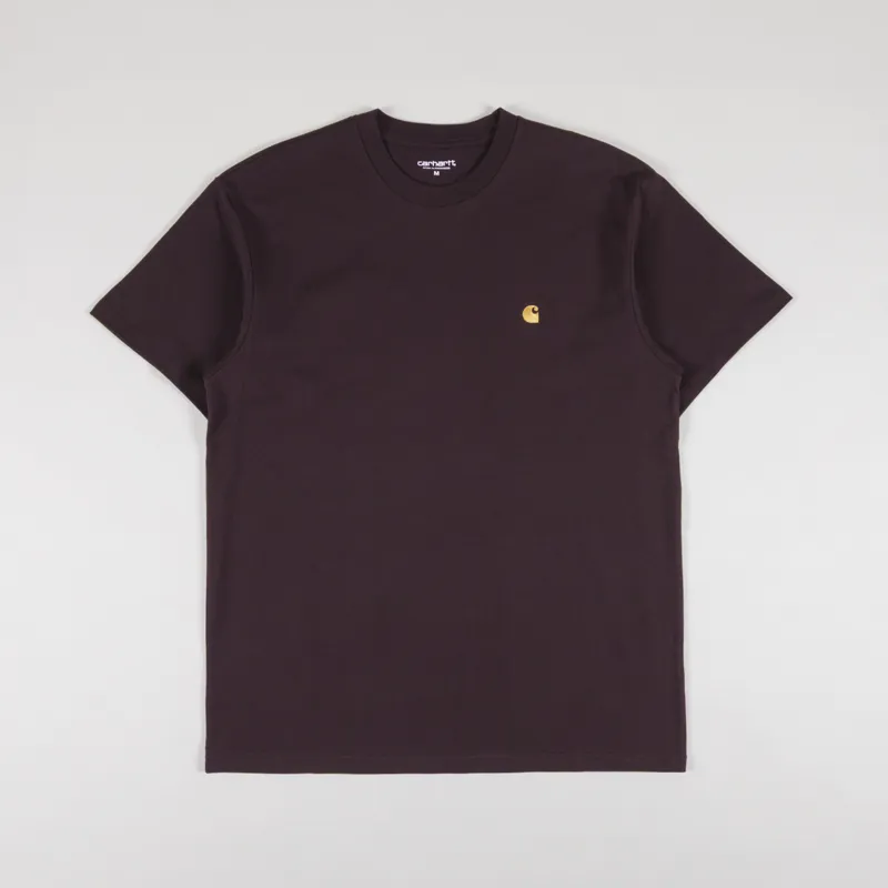 Carhartt WIP Chase T Shirt Palisander Gold