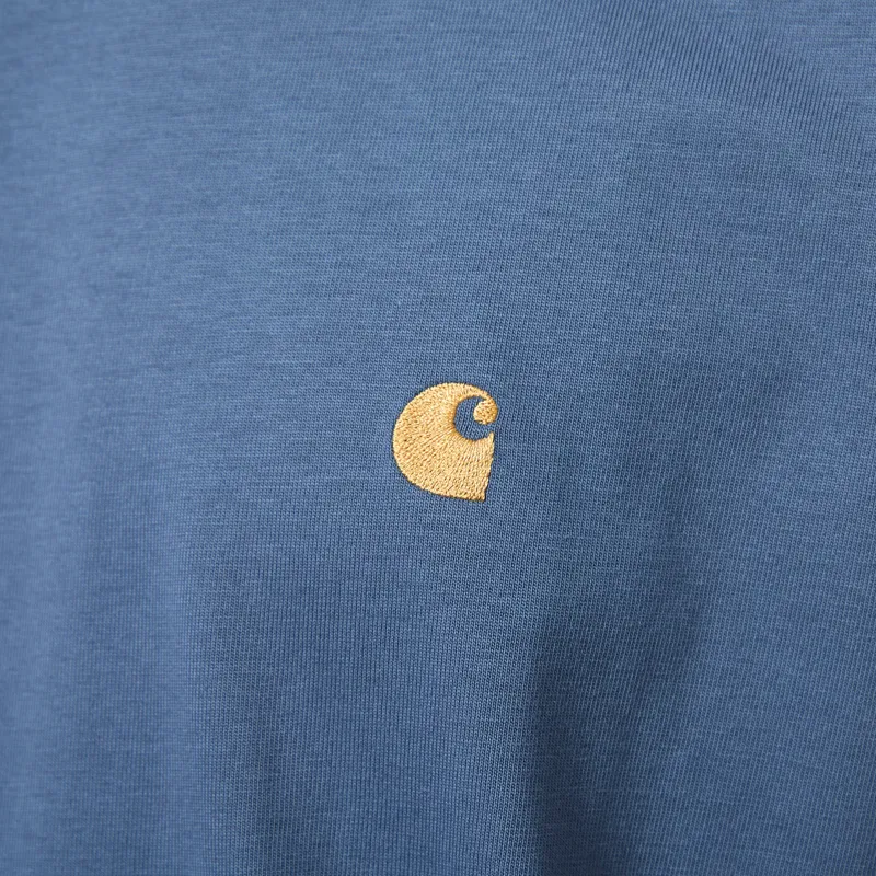 Carhartt WIP Chase T Shirt Icesheet Gold-5