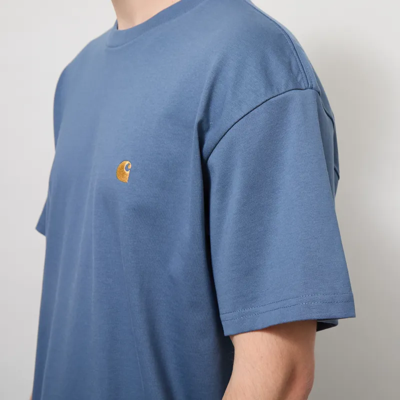 Carhartt WIP Chase T Shirt Icesheet Gold-4