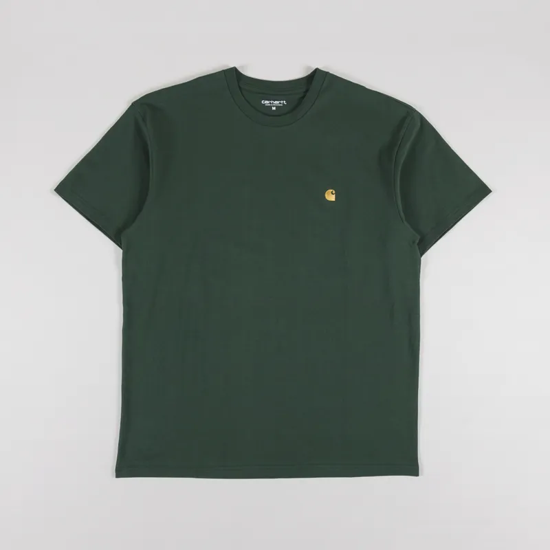 Carhartt WIP Chase T Shirt Sycamore Tree Gold
