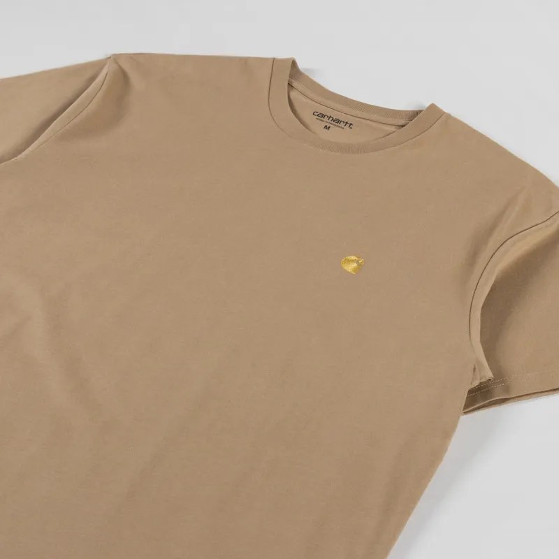Carhartt WIP Chase T Shirt Peanut Gold-1