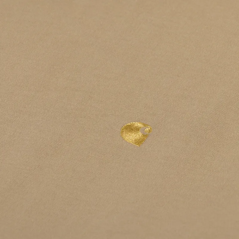 Carhartt WIP Chase T Shirt Dusty H Brown Gold-2